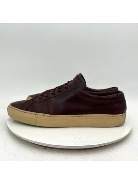 Gustin Men Size 9 Sark Brown Leather Low Top White Sole Lace Up Shoes